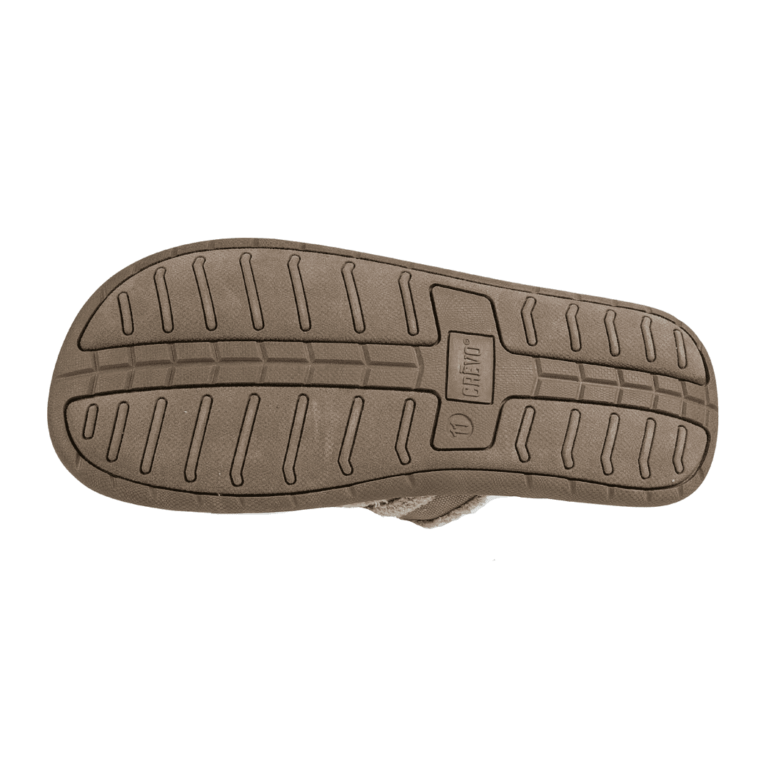 Crevo Baja II Men's Slide Sandals Memory Foam Frayed Hemp Design