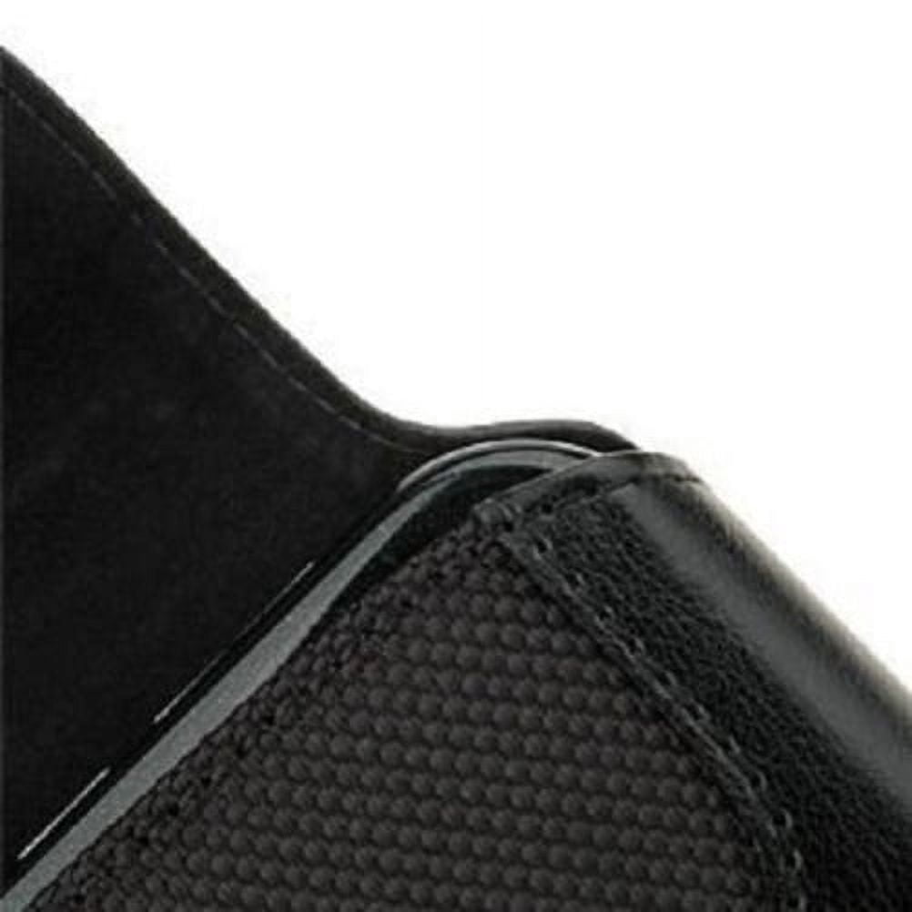 Compatible With Google Pixel 3a XL - Black Leather Side Case w Sound Isolating Handsfree Headset Earphones Earbuds w Mic