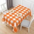 thumbnail image 6 of Orange Table Cloth Waterproof Tablecloths, Country French Rustic Buffalo Plaid Modern Art Tablecloth Dining Table Cover for Kitchen Party Tabletop Outdoor, Rectangle Tablecloth 60x120 Inch, 6 of 9