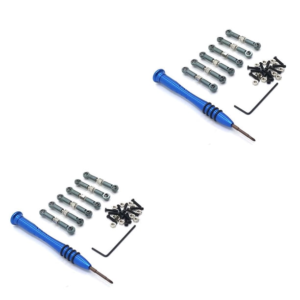 Bewildely Reemplazo de accesorios de reparación ajustables de biela de 6 uds para WLtoys Titanium Titanio 2piezas Bewildely CBP202698