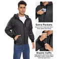 thumbnail image 5 of SPEEDRUN Hoodie Men Zip Up Sherpa Lined Hoodie Mens Gray Zip Up Fuzzy Jacket Winter Coats Gray L, 5 of 7