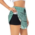 thumbnail image 2 of Haiem Wood Grain Women's 2 in 1 Running Shorts - Lightweight Athletic Workout Gym Yoga Breathable Sports Shorts Liner with Phone Pockets-, 2 of 9