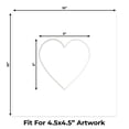 thumbnail image 2 of White Picture Frame Mat for 10x10 Frames - Heart Opening for 5x5 Photos - 10 Mats, 2 of 7