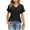 Black, variant on Womens Trendy Short Sleeves Comfy Blouses Tops with Pockets Women's Solid Color Pocket Blouses Short Sleeve V-Neck Pullover Casual Fashionable Top