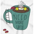 thumbnail image 2 of Need More Coffee Cute Funny Caturday Zip Hoodie Sweatshirt Women Brisco Brands X, 2 of 6