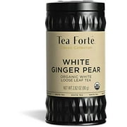 Tea Fort Organic White Tea White Ginger Pear, 2.82 Ounce Loose Leaf Tea Canister
