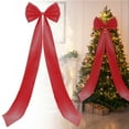 thumbnail image 2 of 75×18.5in Giant Red Velvet Bow – Oversized Christmas Tree Topper, Wedding Backdrop, Wall & Room Decoration, Indoor & Covered Outdoor Use, 2 of 4