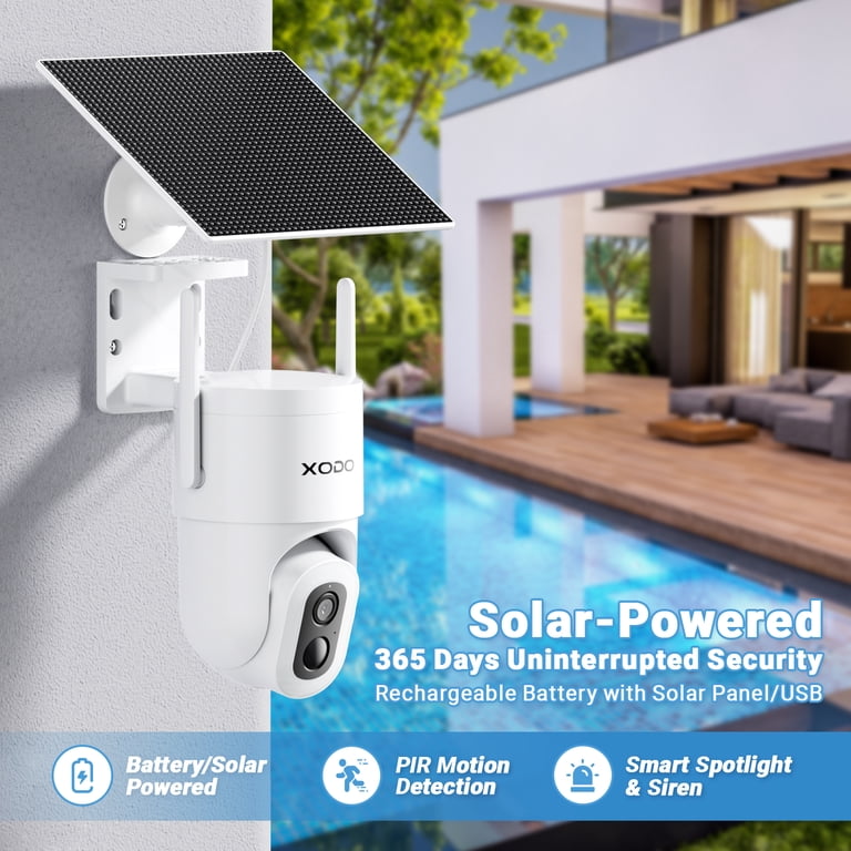 防犯カメラ Udocare Solar Wireless Security Camera 6 pack) XODO E15 Solar-Powered Outdoor Security Camera with Night