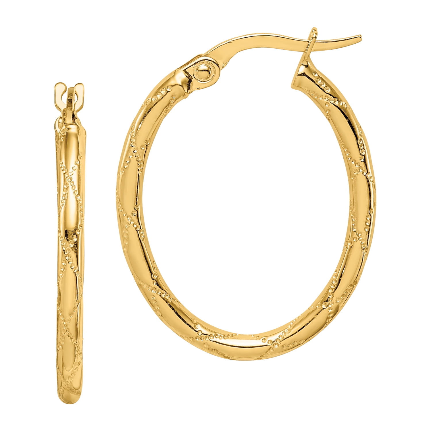 Primal Gold 14 Karat Yellow Gold Hoop Earrings