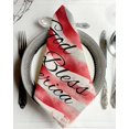 thumbnail image 2 of Cloth Napkins Retro Watercolor American Flag on Linen Washable Soft Kitchen Dinner Napkin Set of 6,Independence Day Theme Reusable Cocktail Napkins for Wedding Holiday Party Event,20x20In, 2 of 7