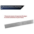 thumbnail image 5 of Unbranded Stainless Steel Ruler with Inch/Metric Conversion Table, 12 Inch, 2 Count, 2 Pack, 5 of 7