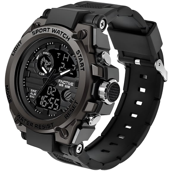 DESIGNICE Men'S Military Watch Outdoor Sports Electronic Watch Tactical Army Wristwatch LED Stopwatch Waterproof Digital Analog Watches