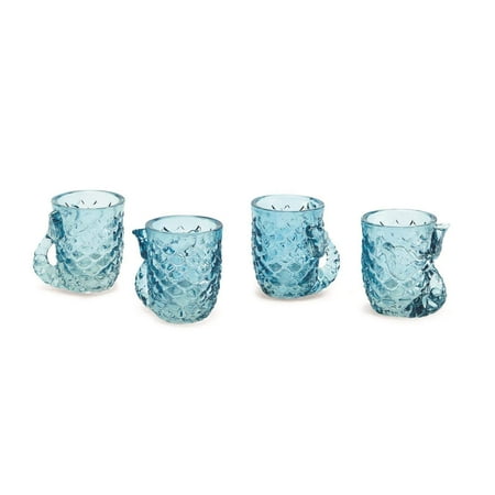 

Two s Company Set Of 4 Glass Shot Glasses Mermaid