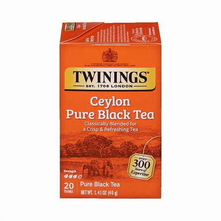 Pack of 6, Twining Tea Ceylon Pure Black Tea, 1.41 oz