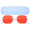 thumbnail image 1 of Gafas de sol sin montura con estilo para hombres y mujeres, gafas de sol portátiles con protección UV para viajes al aire libre, 1 of 8