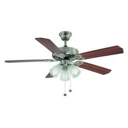 UPC 792145353386 product image for Hampton Bay Brookhurst 52 Inch Ceiling Fan with Light Kit in Brushed Nickel Fini | upcitemdb.com