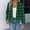 Green-a, variant on Women's Plaid Zipper Jackets, Stand-Up Collar Lightweight Tops with Pockets, Fall Casual Active Tops
