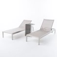thumbnail image 2 of Dewitt Outdor 3 Piece Mesh Aluminum Chaise Lounge Set, 2 of 7