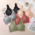 thumbnail image 5 of Ropa interior para mamá, sujetador con hebilla frontal estilo chaleco de belleza inalámbrico para mujeres de mediana edad y mayores, de seda de hielo sin costuras, 5 of 5