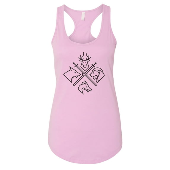 Women’s Game Of Thrones Graphic Next Level Racerback Tank Top USA MADE RB Clothing Co Lilac, Medium