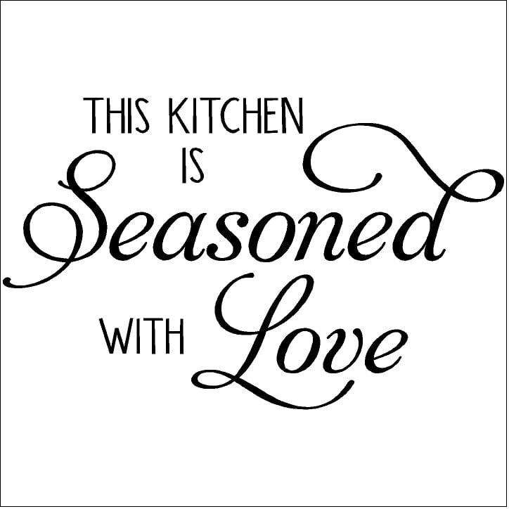 This Kitchen Is Seasoned With Love Wall Decal Vinyl Lettering Sayings Quote Home Decor Art Sticker Walmart Com Walmart Com