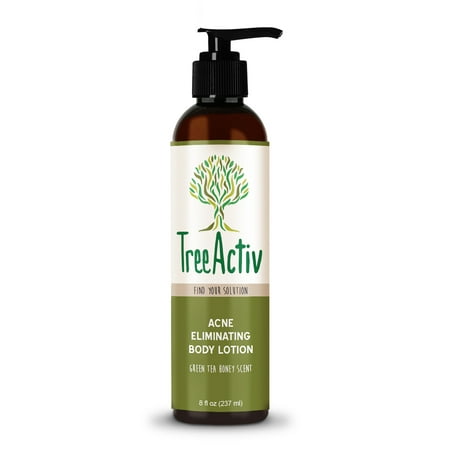 TreeActiv Acne Eliminating Body Lotion 8 fl oz | Clears Body, Back, Butt and Shoulder Acne | Anti-Acne Moisturizer | Prevents Future Breakouts | Green Tea and Honey