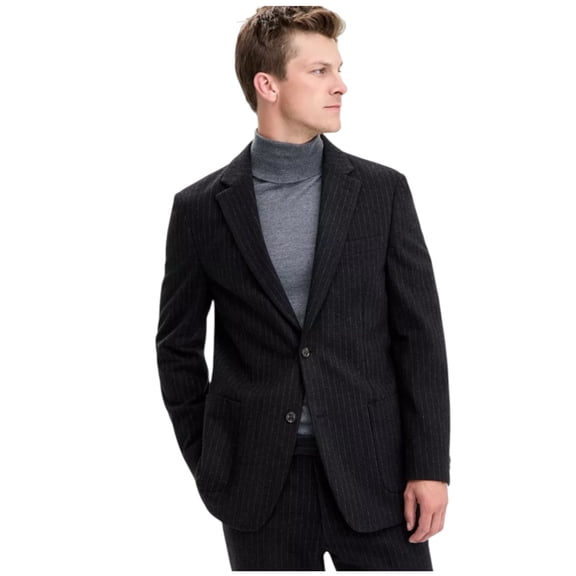 Tommy Hilfiger Mens Modern fit Suit Jacket Blazer 46 R Dark Grey Striped Stretch