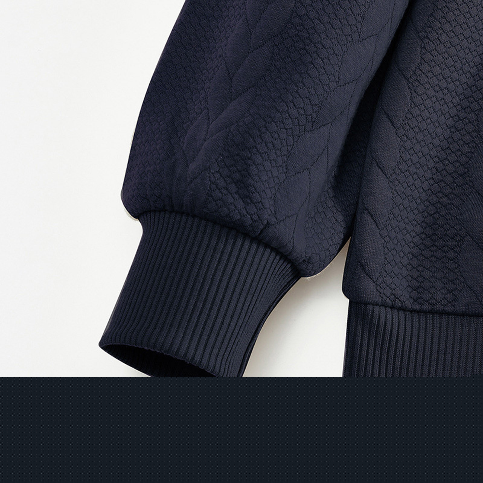 thumbnail image 6 of UVEASISHA Knitted Sweatshirt for Men Half Zip Mock Neck Casual Pullover Winter Oversized Cable Knit Sweatshirts Comfy Loose Solid Color Pullovers Navy S, 6 of 7