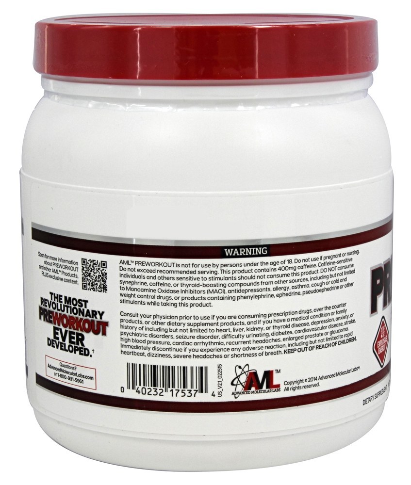 Advanced Molecular Labs Preworkout Scientifically Formulated Fruit Punch 16 89 Oz Walmart Com