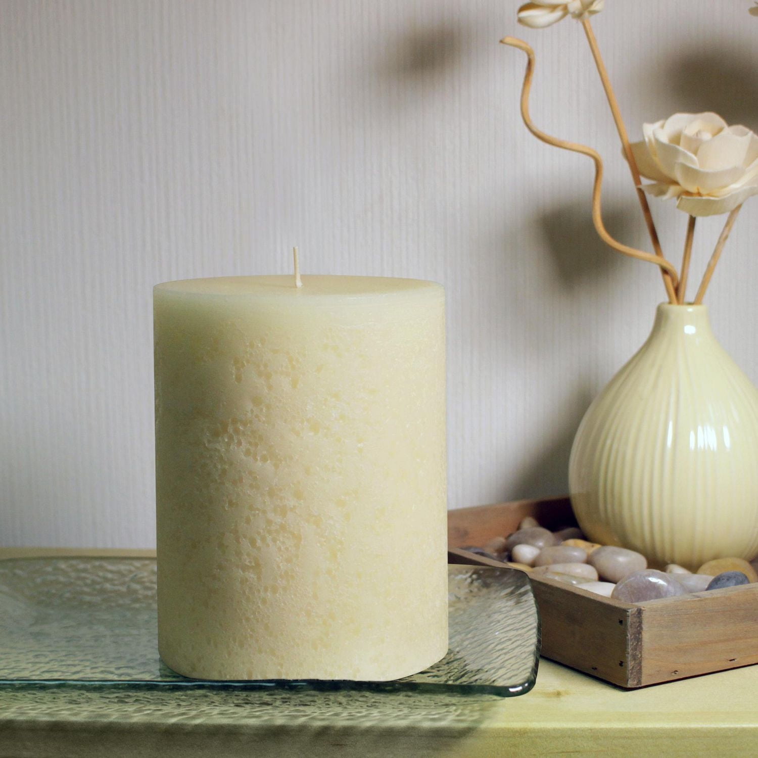 Hometrends 5" Vanilla Sandalwood Scented Pillar Candle