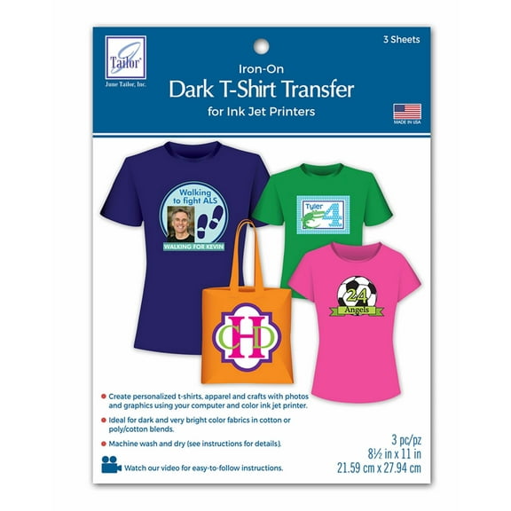 Dark T-Shirt Transfer - 3 Sheets