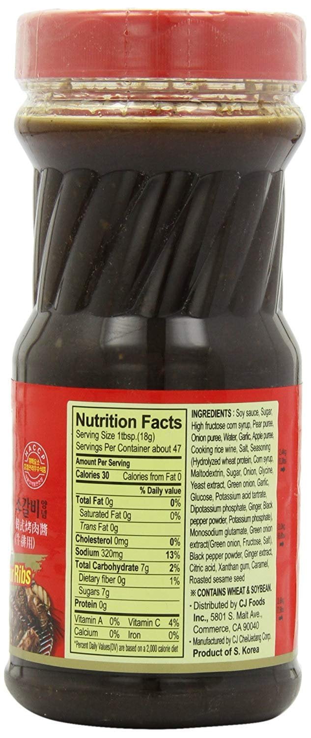 CJ Korean BBQ Sauce, Kalbi, 29.63-oz Bottle for Ribs 1