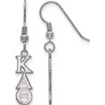 thumbnail image 1 of Sterling Silver Rh-Plated Logoart Kappa Alpha Theta Xs Dangle Earrings (38 X 7) Made In United States ss026kat, 1 of 5