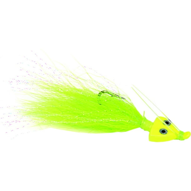 Sea Striker Dual Mono Weed Guard Saltwater Fishing Jig, Chartreuse, 1/4 ...