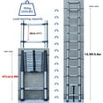 thumbnail image 2 of Bowoshen 12.5FT Stainless Steel Telescopic Ladder Foldable Telescoping Extension Ladder Loft Ladder 330lb Load,for Cleaning Gutter,Housework EN131,BS1, 2 of 8
