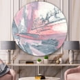 thumbnail image 3 of Designart 'Durty Shabby Pink Blush I' Shabby Chic Metal Circle Wall Art, 3 of 3