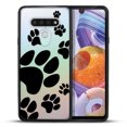 thumbnail image 2 of FINCIBO Slim TPU Bumper + Clear Hard Back Cover for LG Stylo 6 6.8" 2020, Dog Paw Prints, 2 of 6