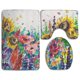 thumbnail image 1 of ABPHQTO Flores silvestres estilo acuarela floral Juego de alfombras de baño de 3 piezas Alfombra de baño Alfombra de contorno y tapa de inodoro, 1 of 2