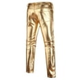 thumbnail image 2 of Simplmasygenix Men's Clearance Cargo Summer Pants Wide Leg Personality Nightclub Shiny Trousers Bronzing Costumes Casual Pants Leather Pants, 2 of 9