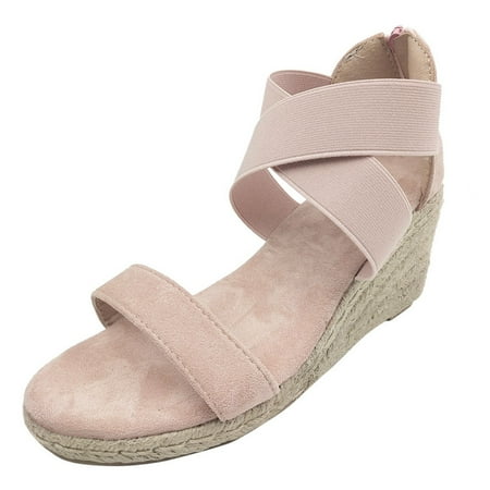 

f21 Women s Open Toe Elastic Ankle Strap Leopard Platform Wedge Sandals