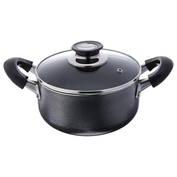 2 Handle Non-Stick Sauce Pot With Glass Lid - 2.5 Qt 2.5 Quart