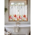 thumbnail image 4 of Pink Yellow Floral Living Room Curtains 2 Panel, Spring Flowers Elegant Botanical Cafe Window Treatment, Farmhouse Bedroom Bathroom Kitchen Curtains Drapes 104"x45", 4 of 6