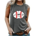 thumbnail image 1 of Birdeem Mode Femmes Été Col Rond Sans Manches Imprimé Débardeur Blouse Décontractée, 1 of 4