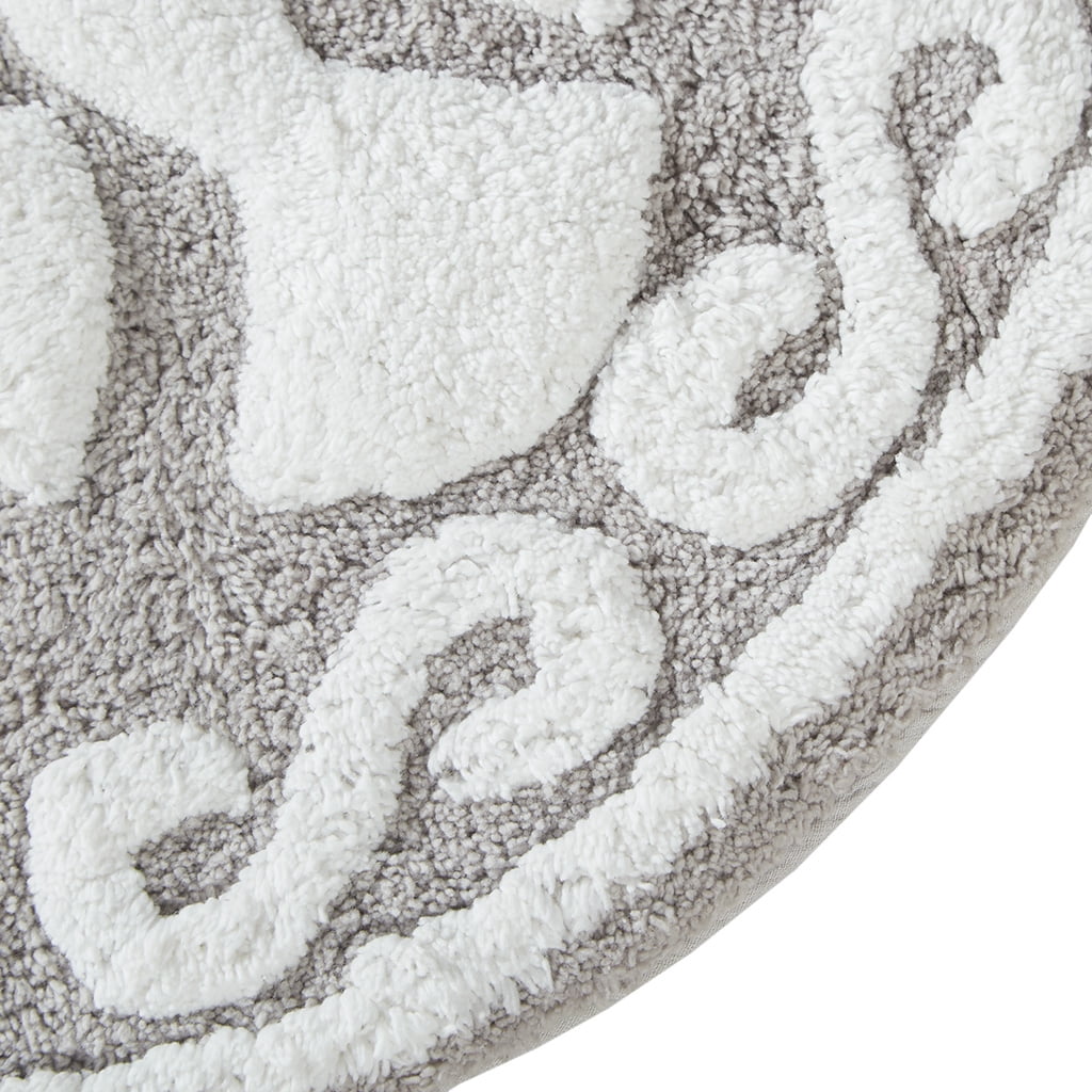 MAYEERTY Cotton Tufted Bathroom Rug Rectangular Bath Mat, Machine Washable, Non-Slip, Taupe