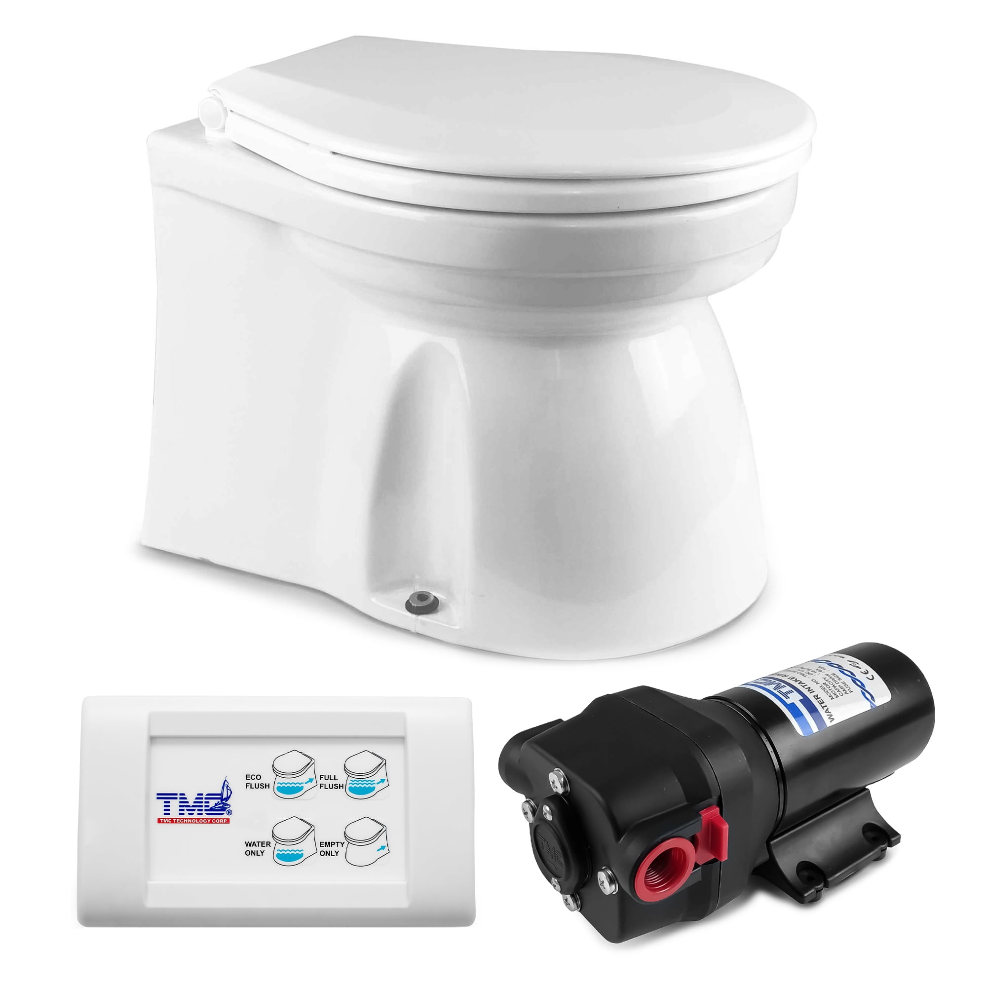 TMC Marine Quiet Electric Toilet Household Style Medium Bowl with