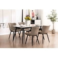 thumbnail image 3 of YOUNIKE Dining Chairs with Metal Legs Wing Backrest Set of 2 Upholstered Dinner Side Chair, Khaki, 3 of 10