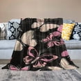 thumbnail image 2 of BCIIG Pink Butterfly Blanket - Soft Butterfly Fall Throw Blanket for Couch, Butterflies Blankets and Throws, Butterfly Birthday Get Well Gifts for Women Wife, Mom, Girls, Adults  50x60in, 2 of 6