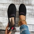 thumbnail image 4 of Loafers for Women Slip on Shoes, Breathable Mesh Round Toe Flat Casual Walking Shoes for Daily Wear, Comfortable Plus Size Footwear, 4 of 7