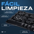 thumbnail image 4 of Parrilla de Gas Empotrable FLINE Riga 4 Acero Inoxidable Negro, 4 of 6