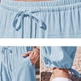 thumbnail image 5 of YUELONGHU Adult Men Casual Pants Black Dress Pants Men Mens Workwear M Ulti Pocket Plus Harlan Casual Pants and Linen Loose Yoga Drawstring Leggings Beach Summer Pants, 5 of 5
